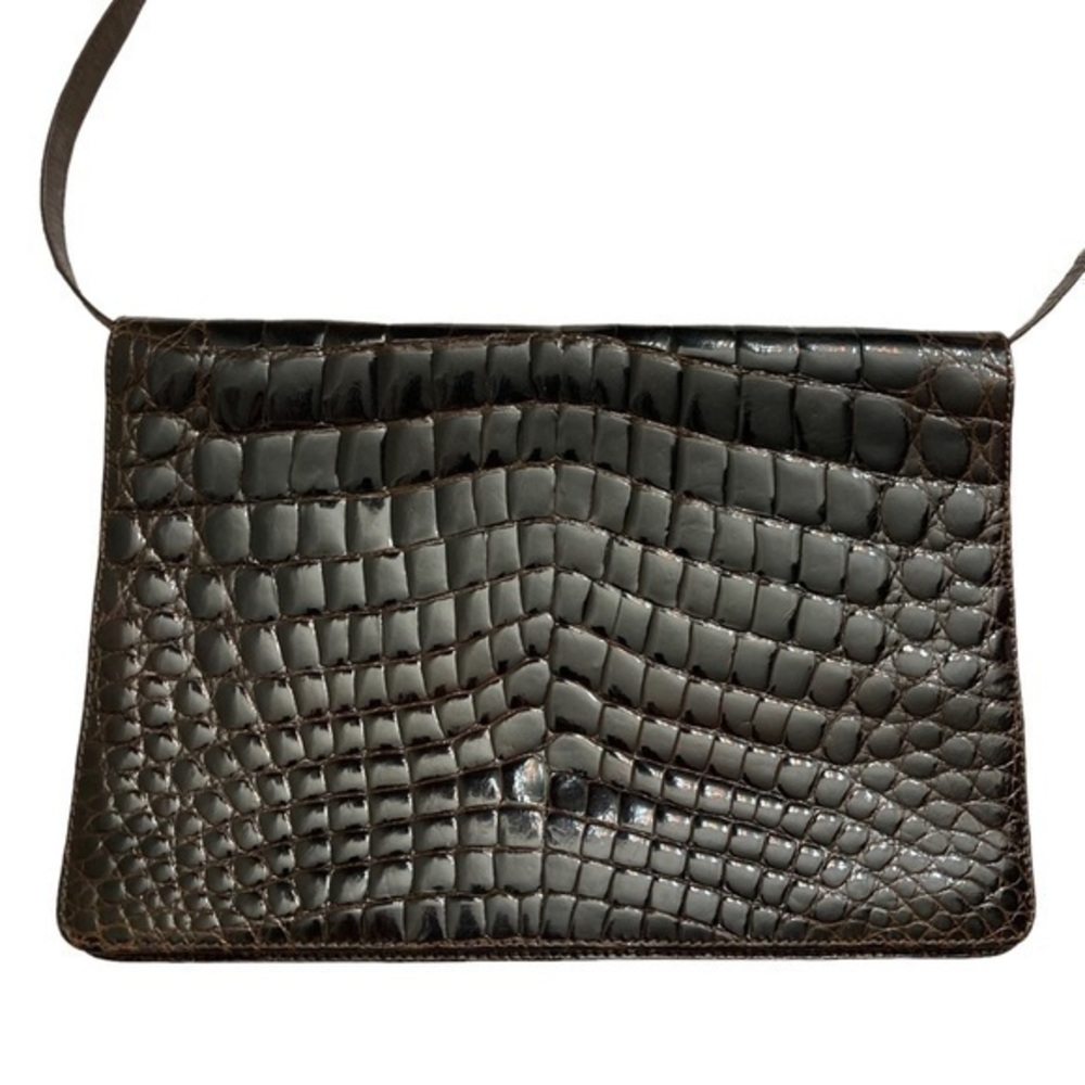 Nieri argentineare vintage genuine crocodile leather bag made in Italy